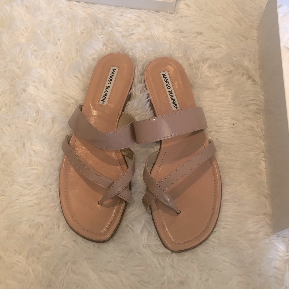 Manilo Blanik Worn Once Susa Leather Thong Sandals